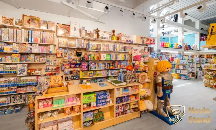 انواع قفسه و استند مناسب اسباب‌بازی‌فروشی