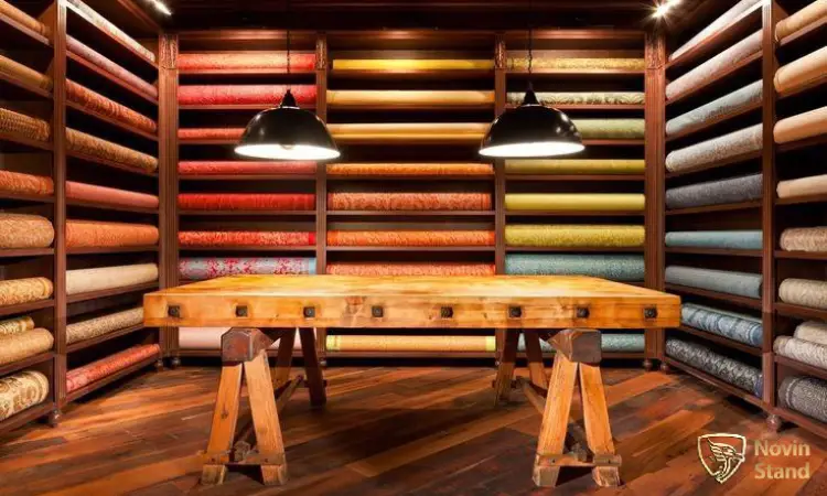 قفسه‌ بندی مغازه پارچه‌ فروشی