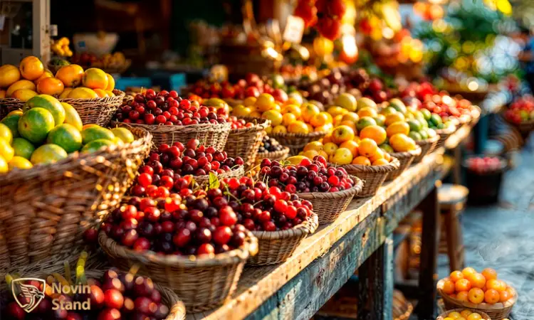 چیدمان استند میوه به شکل اصولی