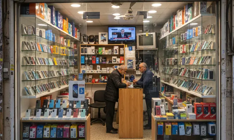 قفسه بندی فروشگاه موبایل