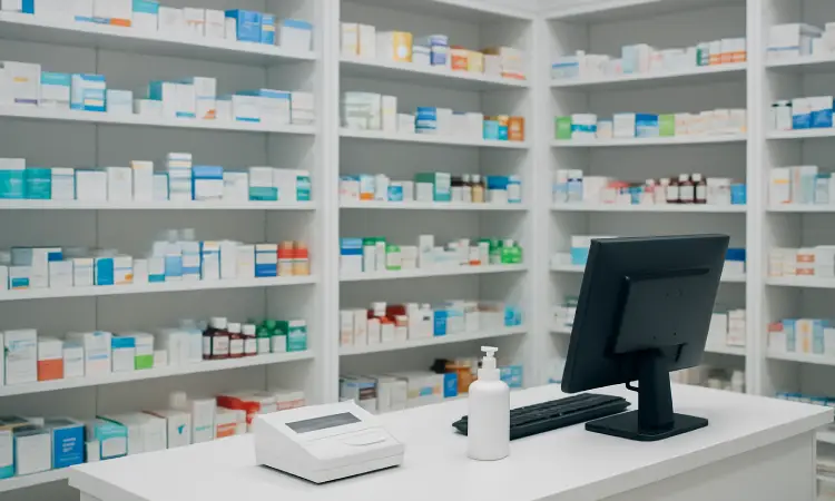 چیدمان قفسه های داروخانه