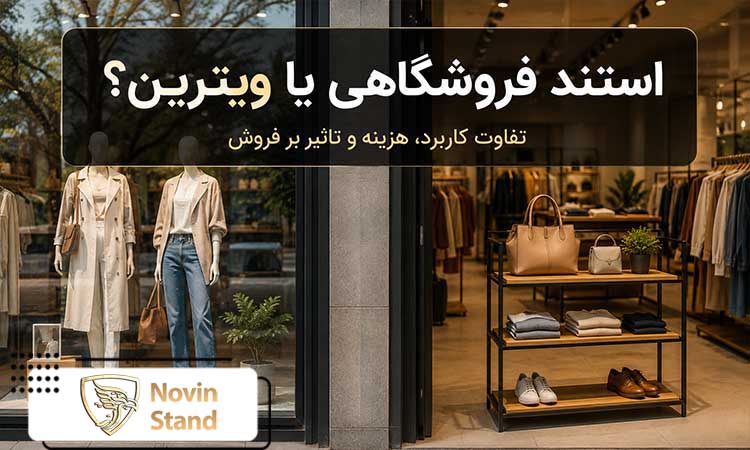 استند فروشگاهی یا ویترین؟ تفاوت کاربرد، هزینه و تأثیر هرکدام بر فروش